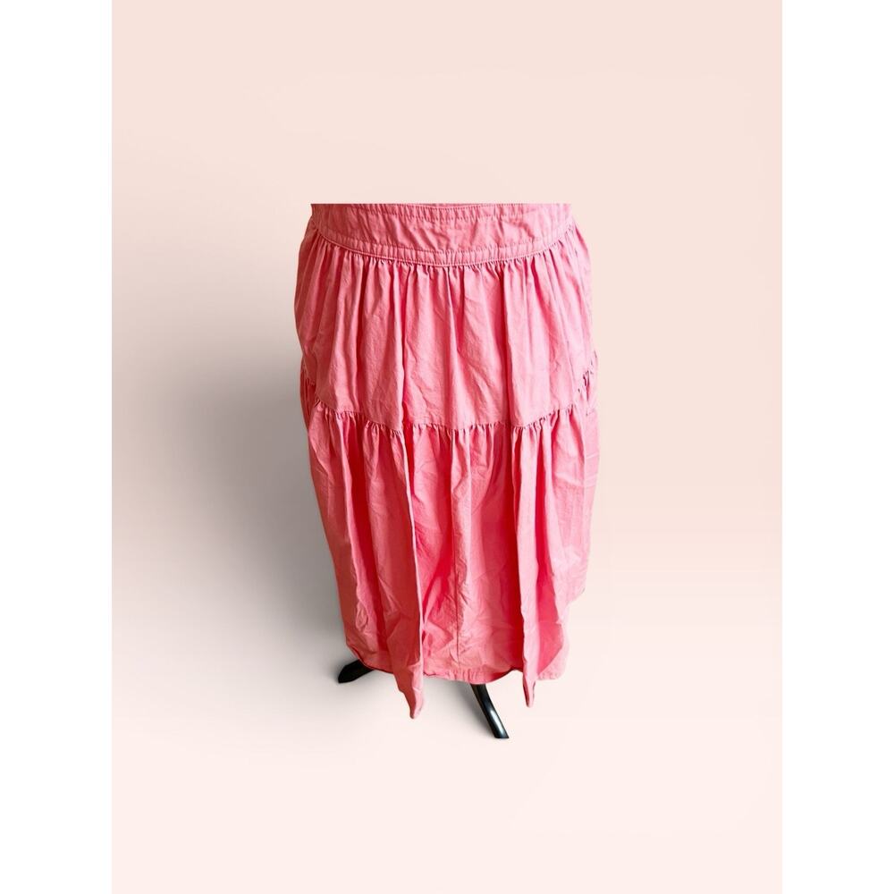Banana Republic Cinched Waist Midi Tank Sundress Pink Size 6 Button Front Tiered - Picture 5 of 10